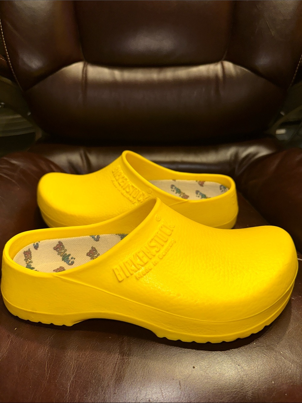 Birkenstock Bright Yellow Slip-On Clogs